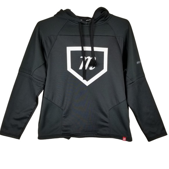 Marucci Other - Marucci‎ Mens Black Performance Baseball Hoodie Sweatshirt Size S Graphic Logo